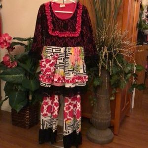 Girls Longsleeves Top and Pants Size 7/8